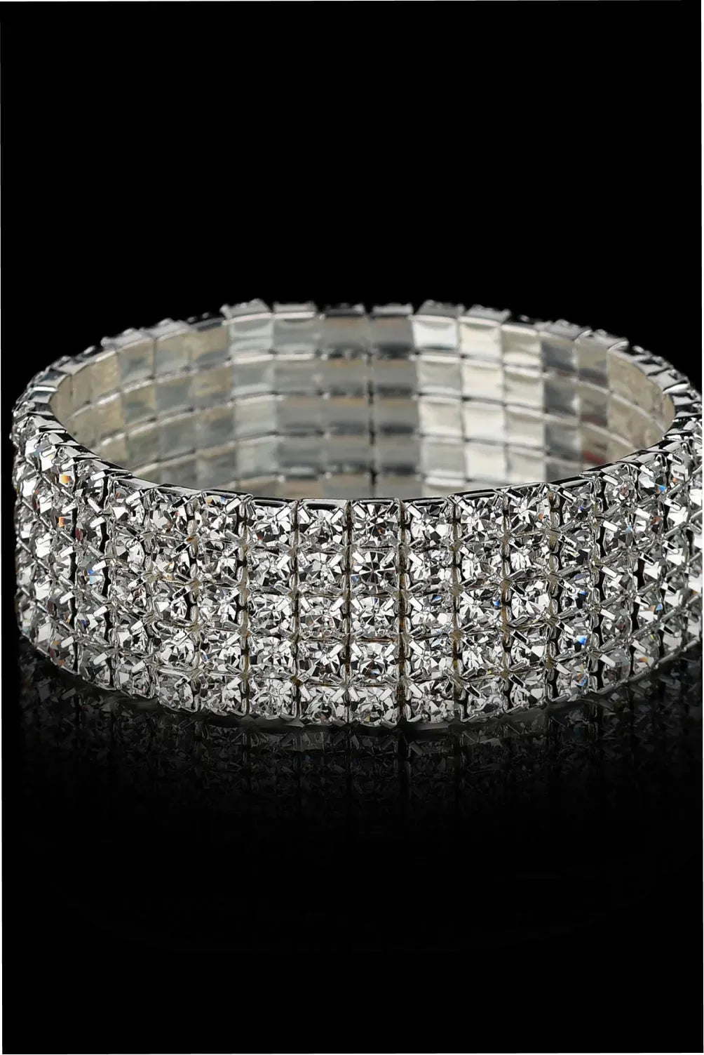 Alloy Elastic Bracelet Silver One Size Bracelets - Tophatter Daily Deals